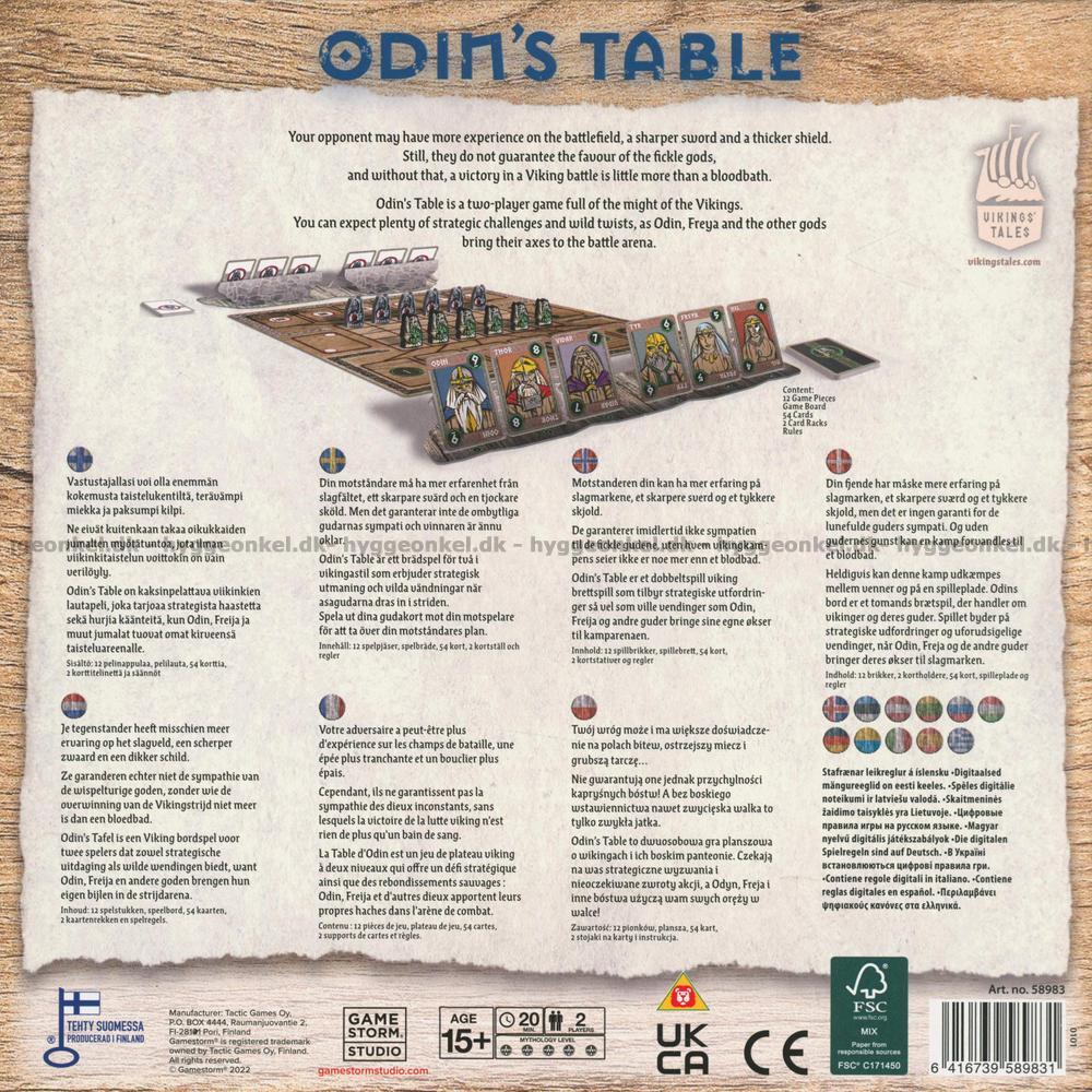 Hammer Inspirere overflade → Odin's Table ← Sjov strategispil for 2 personer. Køb her! - 6416739589831