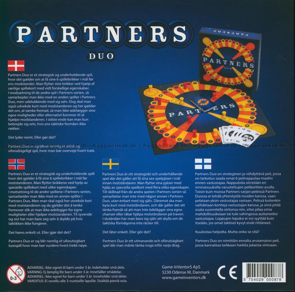 En del metan kritiker Partners Duo spil - Køb Partners brætspil for 2 personer her - 5704029000878