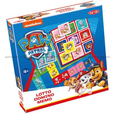 Paw Patrol: Lotto, Domino, Memo - 3 i 1