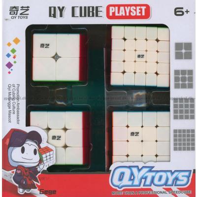 Qiyi Cube: 4-i-1 - Pastel farver