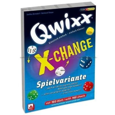 Billede af Qwixx: X-Change set skråt oppefra