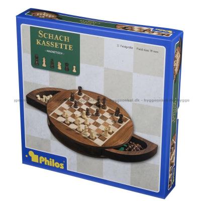 Billede af Skak: 23 cm - Fra Philos - Magnetisk set oppefra