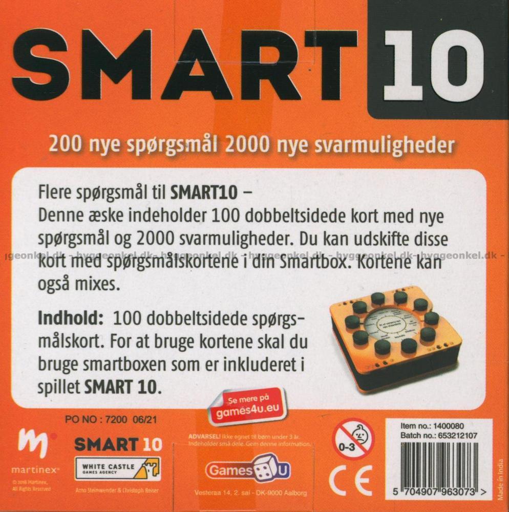 Smart 10 - Ekstra Spørgsmål - 100 Kort