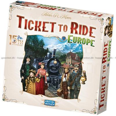 Ticket to Ride: Europe Jubilæumsudgaven - Engelsk