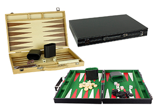 Backgammon spil i både standard, luksus og rejseudgaver Backgammon spil i både standard, luksus og rejseudgaver