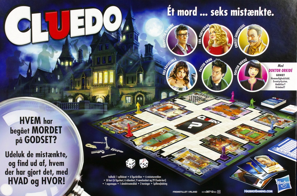 Cluedo brætspil - mysterie- og krimi spil med god underholdning