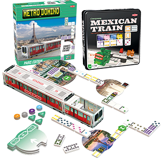 Metro Domino og Mexican Train spil