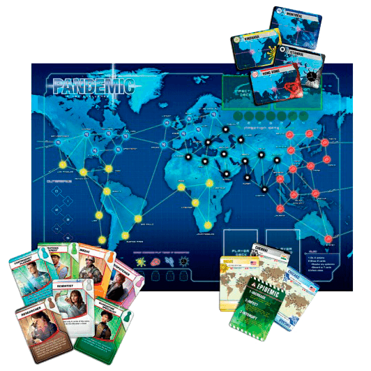 Pandemic grundspil, udvidelser og andre spil i serien