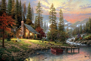 Puslespil med flotte Thomas Kinkade motiver